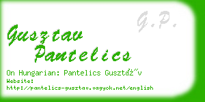 gusztav pantelics business card